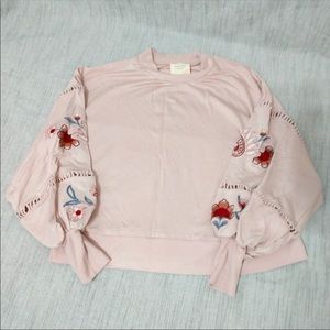 Harper heritage balloon sleeved floral top